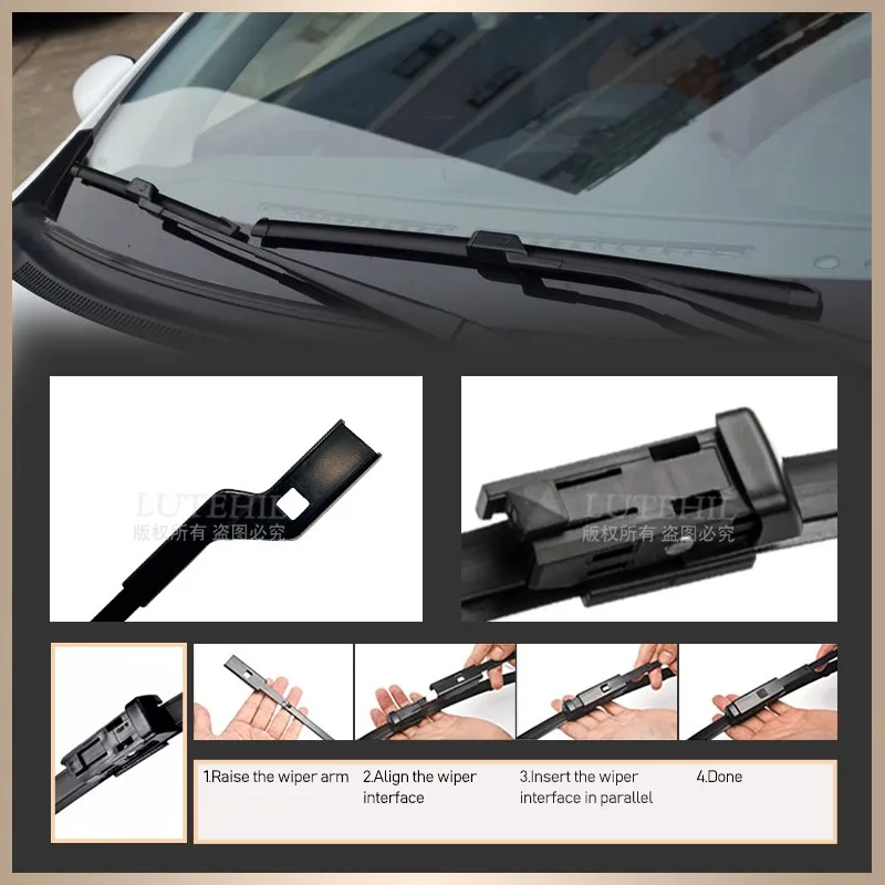 Wiper Rear Wiper Front Blades Set For Seat Ateca 2016 2017 2018 2019 2020 Windshield Windscreen 26"18"11" smile 26"18"11"
