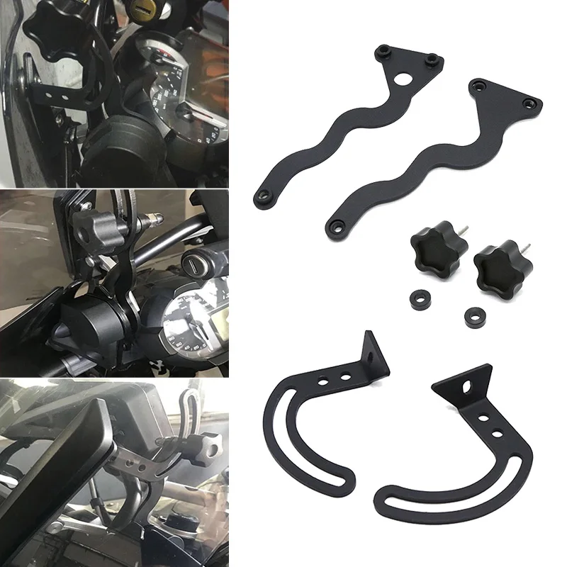 Additional Windshield Windscreen Reinforced Bracket Mount for BMW R1200GS LC /Adv. R1250GS R 1250 GS Adventure