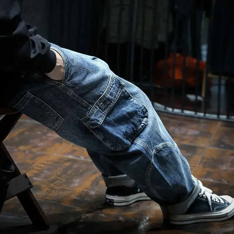 Extra Long Summer and Autumn Jeans Tall Mens Thin Stretched Plus Size Oversized Slim Fit High Waist Denim Trousers G114