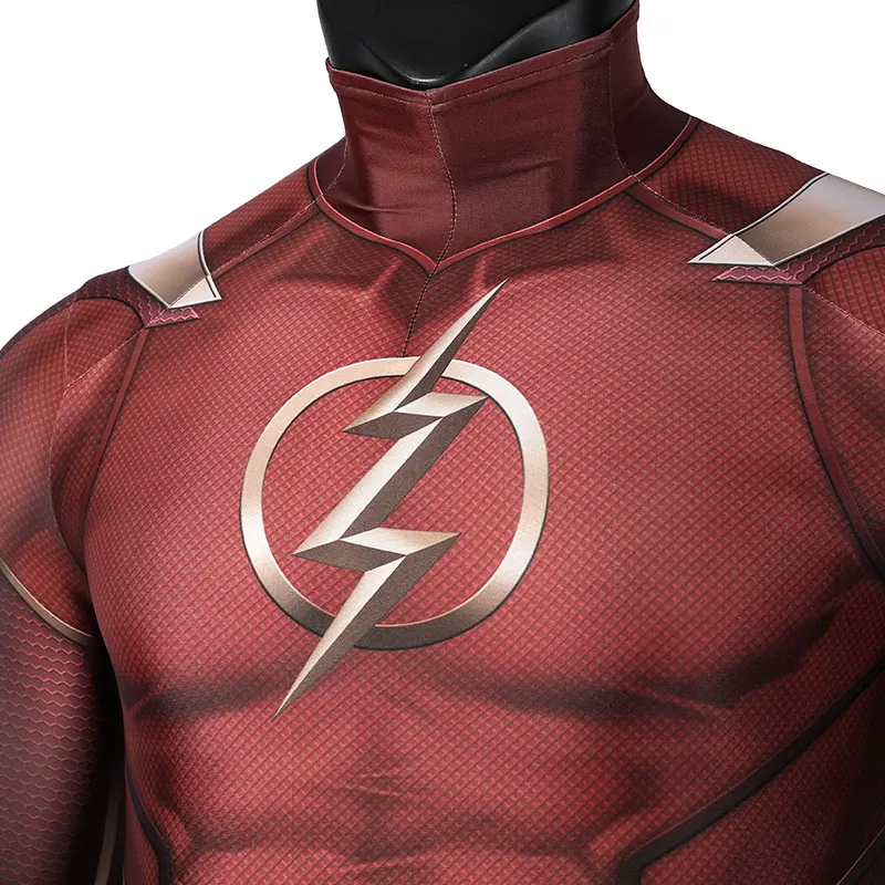 Man Flash Cosplay Barry Allen Cosplay Costume Adult new Men Flash Bodysuit Flash Costume Jumpsuit 2025 with Headgear