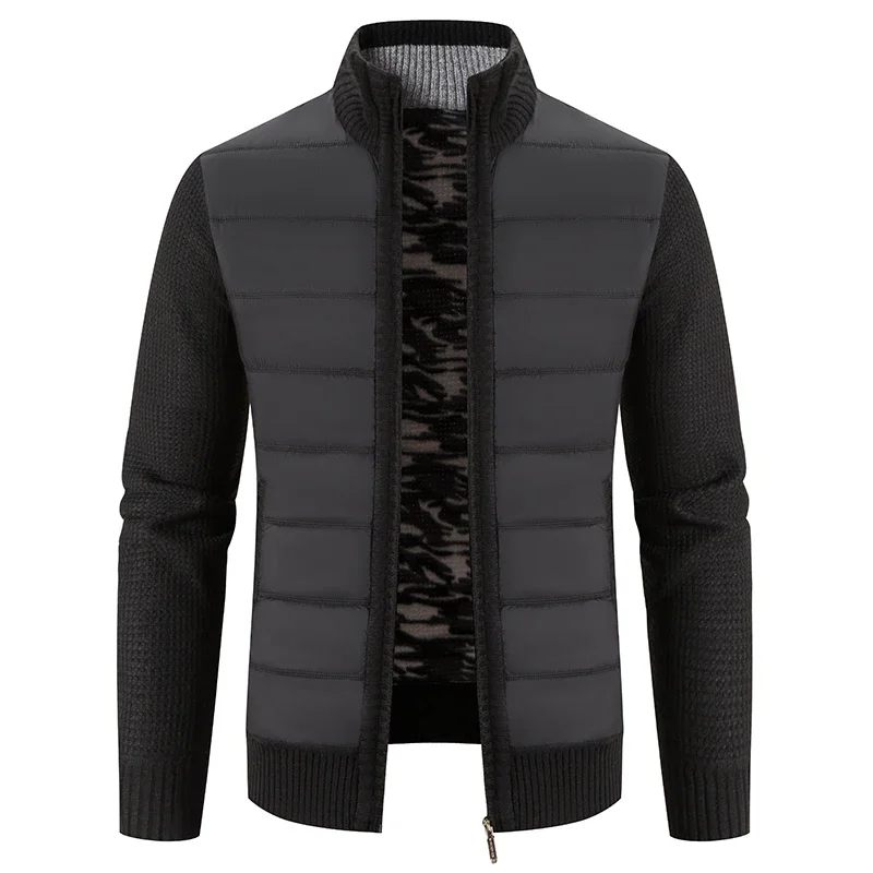 Men Winter new Sweatercoats Cardigan Sweaters Jackets Good Quality Male Stand-up Collar Casual Cardigans Slim Fit Sweaters 2025 Size 3XL