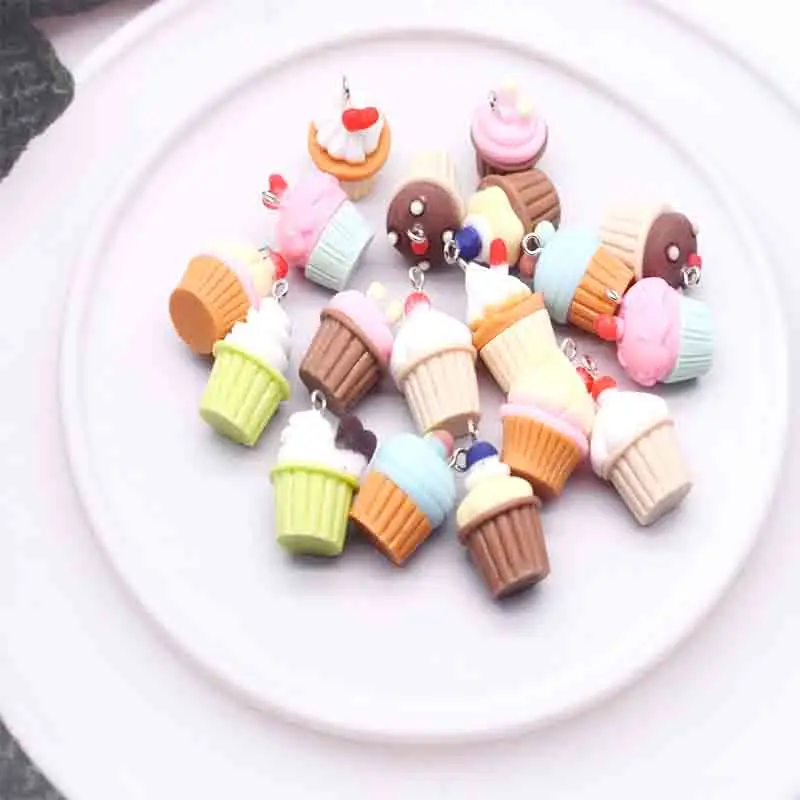 50cm Wholesale Cute 2025 Colorful Cakes Resin new Pendant Chain Chokers Necklace For Women Gift