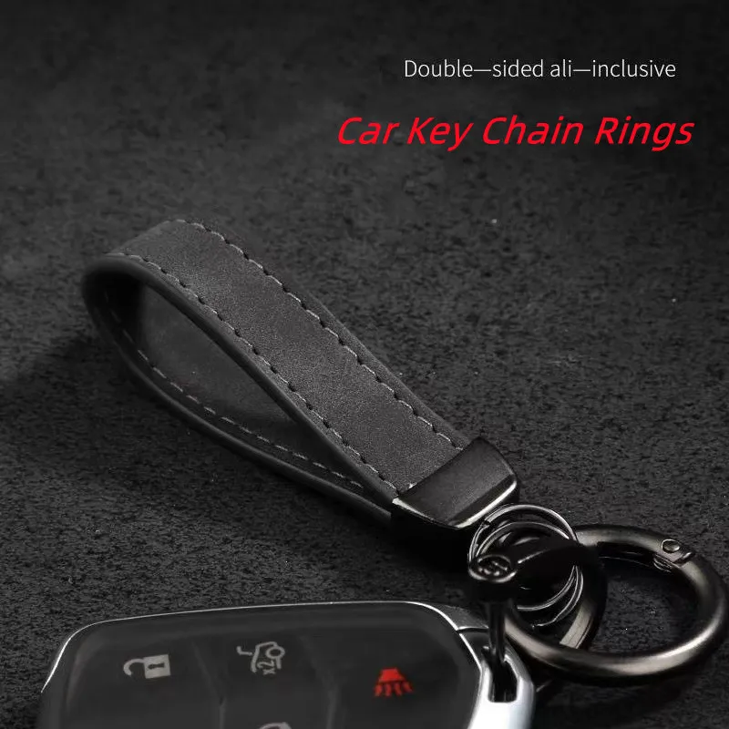 Car Key Chain Rings Metal Leather Keychain Universal Auto Motorcycle Keyring For BMW Mercedes Benz Accessories