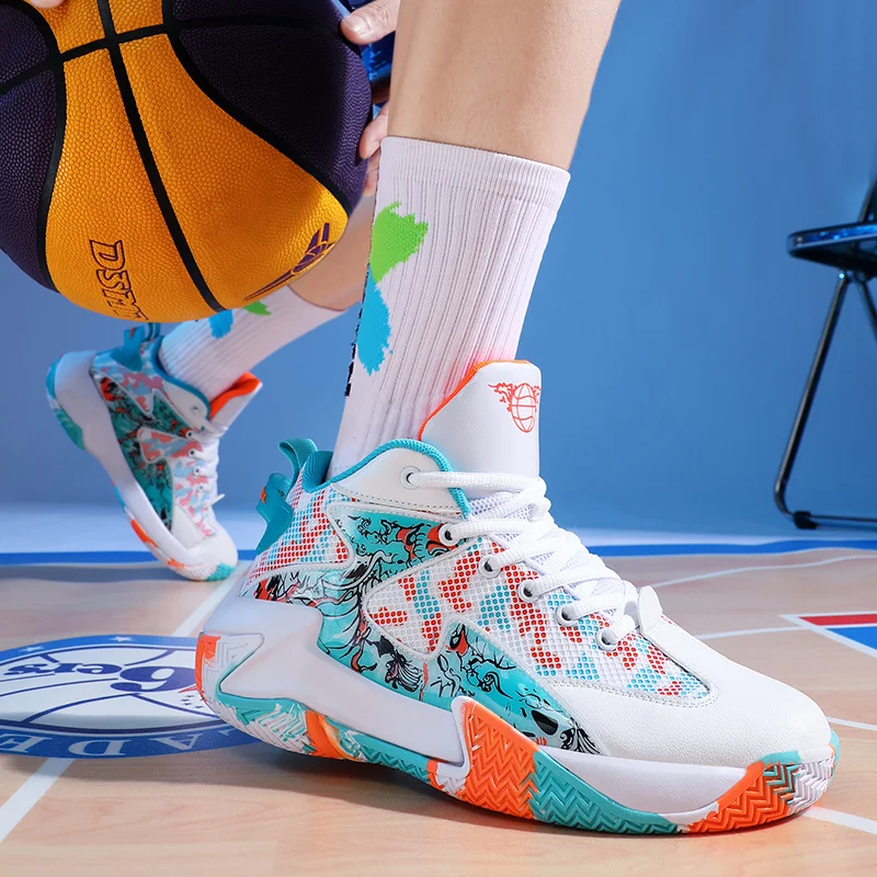 New Big Size 48 Men Basketball Shoes Breathable Confortable Sports Shoes Athletic Basketball Sneakers Zapatos De Mujer Tendencia