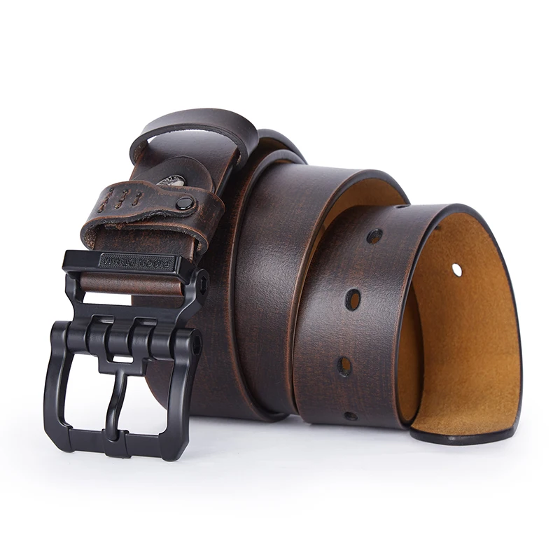 Genuine High Quality Leather Belt Men Vintage 2025 Metal Pin Buckle Design Belts Brand Strap for new Jeans Designer Strap W71778