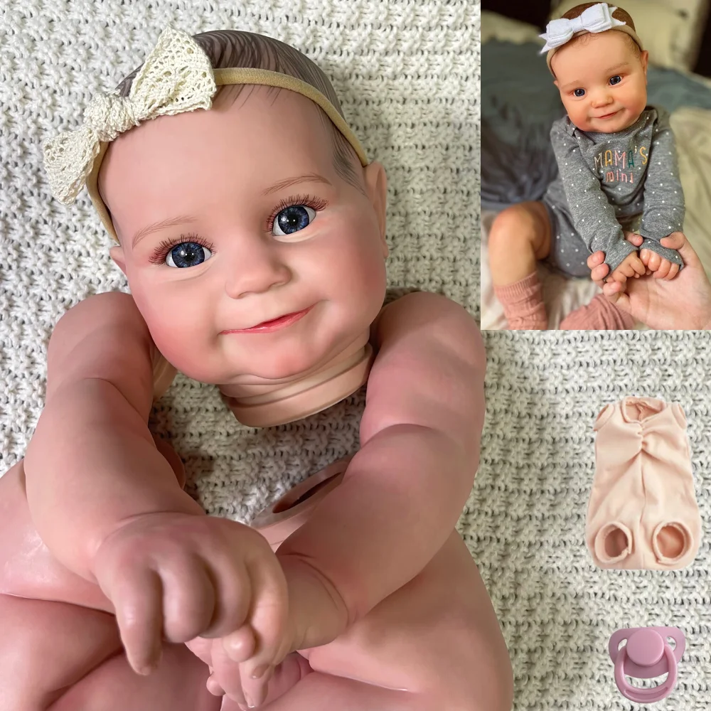 19/24Inch Already Painted Reborn Doll Kit new Maddie With 2025 Cloth Body 3D Painted Skin Mold High Quality Handmade Doll Parts