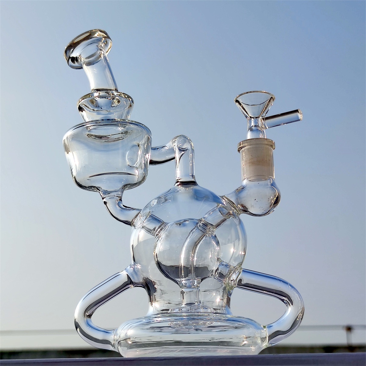 2024 Heady Glass Neo Fab Luxury Desing Rig 8 Inch Glass Bongs Water Pipe Bong Tobacco Smoking 14MM Bowl Dab Rig Recycler Bubbler Pipes