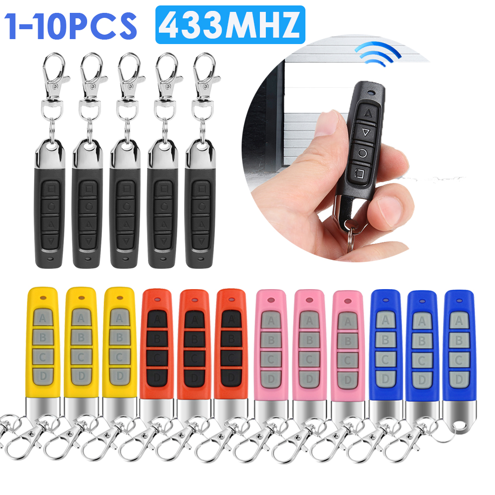 1-10pcs 433MHz Car Key Garage Door Gate Opener Remote 2025 Control Duplicator 433.92Mhz new Receiver Module RF Transmitter