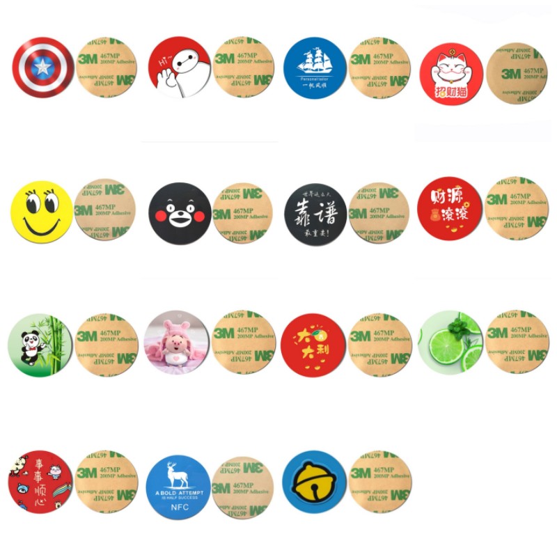 1pcs CUID Android App MCT Modify UID Changeable NFC 1k s50 13.56MHz RFID Tags Block 0 Writable Anti-Interference Phone Sticker