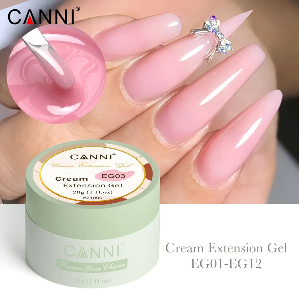 CANNI 28g Cream Extension Gel White Clear French Nail Art DIY For Quick Prolong Nails Finger Form Manicure Tips Tools 240321
