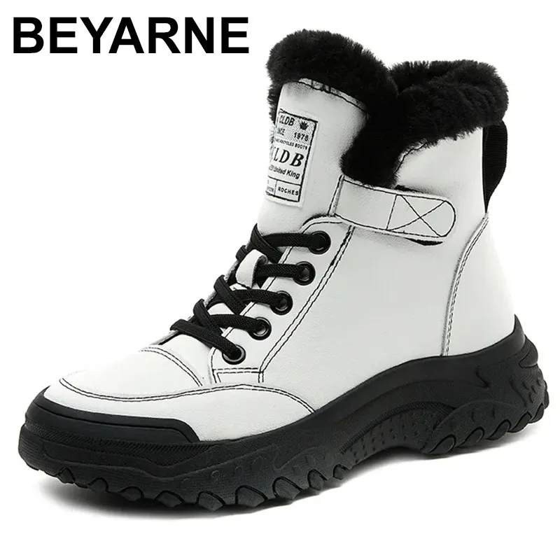 Winter Platform Shoes for Women Designer Luxury Sneakers Girls Plush Sports Shoes Flats Snow Fur Ankle Boots Tennis Female