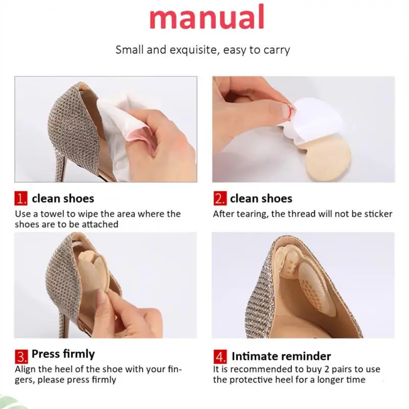 2PCS Heel Insoles 2025 Patch High Heel Pad Adjust Size Adhesive Shoes Heels new Pads Protector Back Sticker Pain Relief Shoes Insert