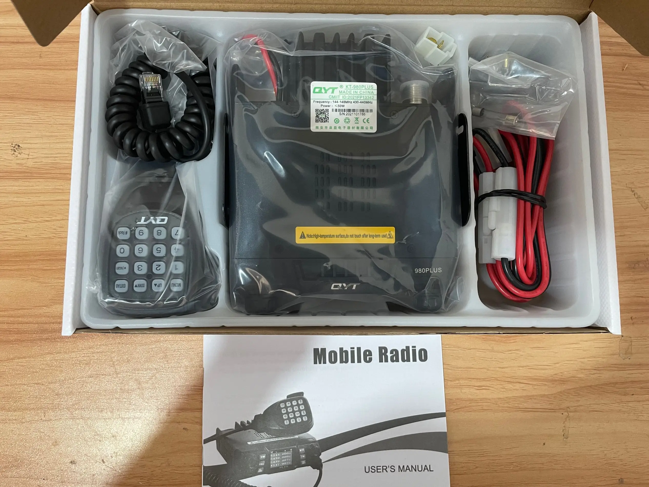 QYT KT-980PLUS 50W Mobile Radio Dual Band 136-174MHz 400-470MHz Quad-Standb 200CH Car Walkie Talkie Vehicle Transceiver
