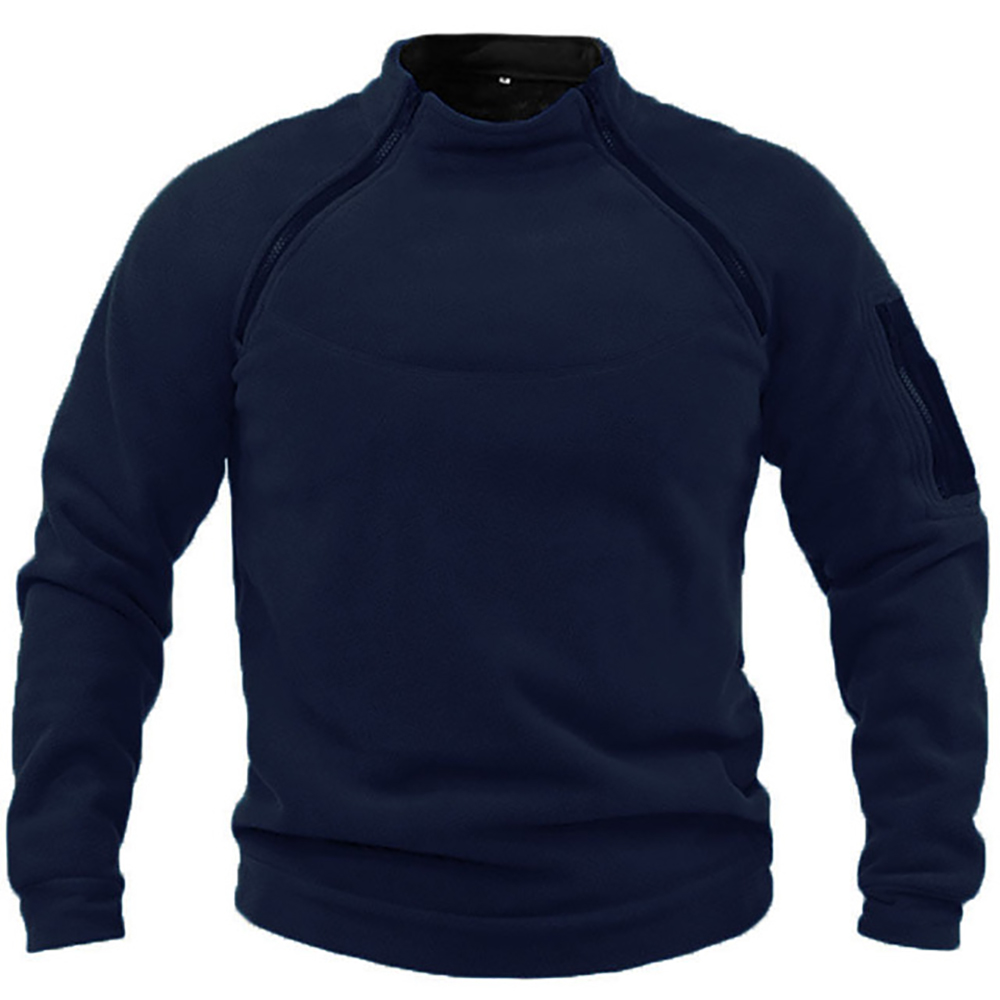 Men's Tactical Outdoor Fleece Jacket Clothes Warm Zippers Pullover Men Windproof Coat Thermal Hiking Sweatshirt