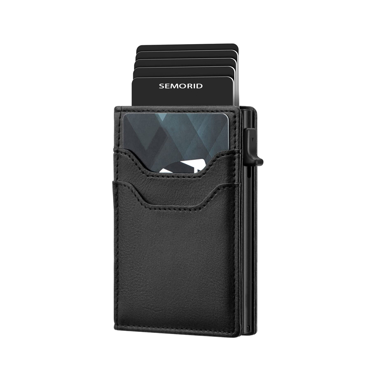 SEMORID Men's Leather Wallets Front Pocket Credit Card Holder，Slim Minimalist Card Holder RFID Blocking Bifold Wallets