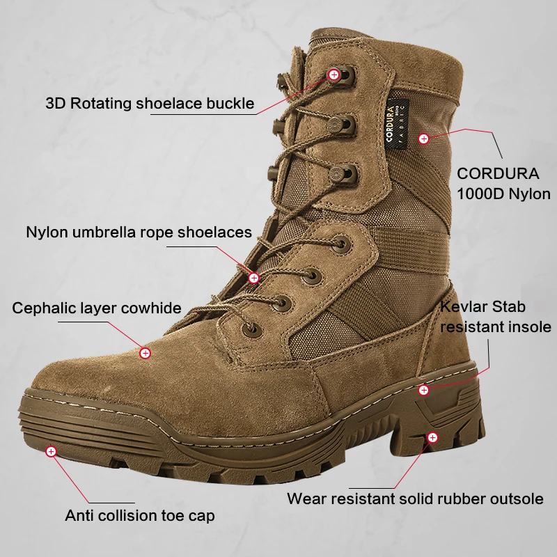 Waterproof Trekking Hiking Shoes Men Men's shoes Sneakers Boots Layer Split-grain Airsoft Gear Boots Botines Hombre Sneakers