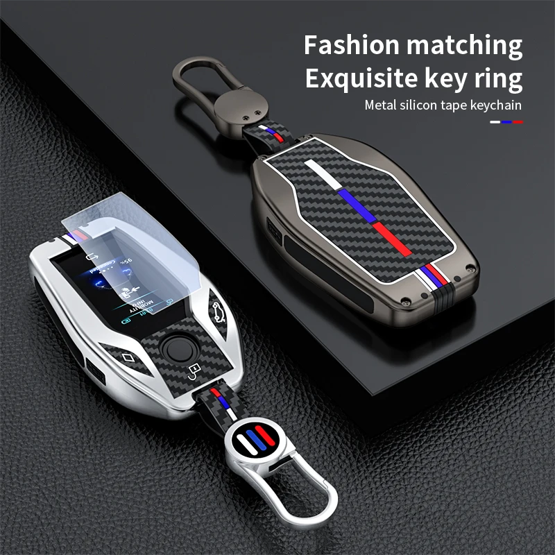 Zinc Alloy LED Display Car Key Case Cover For 5 7 Series G12 G11 G30 G32 G31 i8 I12 I15 G01 X3 G02 X4 G05 new X5 G07 2025 X7 Car Bag