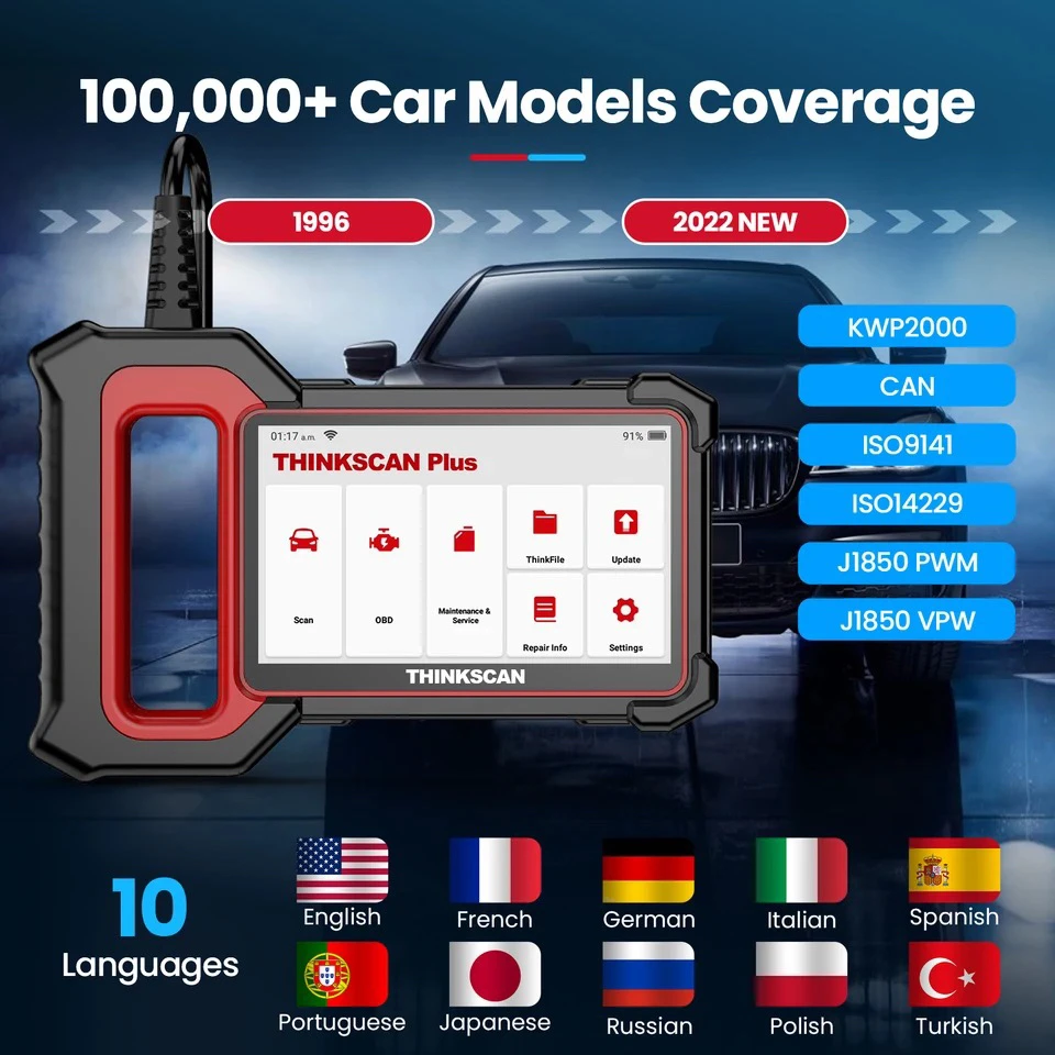 THINKCAR Thinkscan Plus S7 S6 S4 Obd2 Scanner Best Car Diagnostic Tools Automotivo Scanner DIY Auto Diagnosis Tool Code Reader