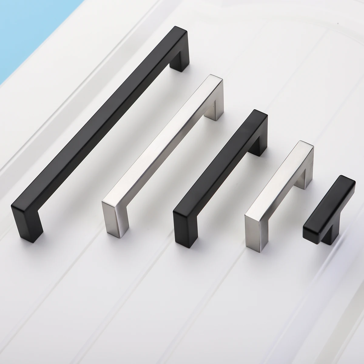 Modern Style Recyclable Furniture Handle new 2025 Kitchen Pull Cabinet Solid Square Bar Handle