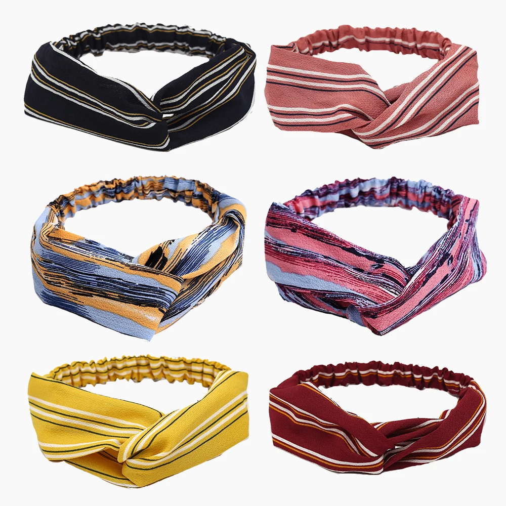 Women Summer Autumn Suede Headband Vintage Cross Knot Elastic Hair Bands Soft Solid Girls Hairband Hair Accessories