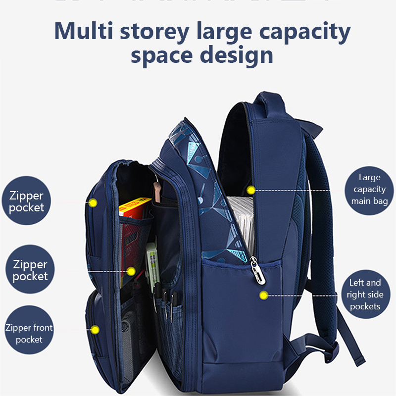 Children School Bag Kids Primary Orthopedic School Backpack Large capacity Boys Backpack Waterproof Schoolbag Mochila Book Bag 698d8