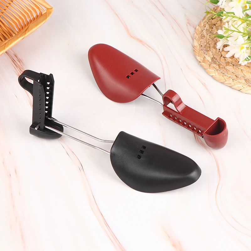 High new Quality 1 2025 Pair Plastic Shoe Tree Shaper Shapes Stretcher Adjustable For Women Men Unisex Black Red