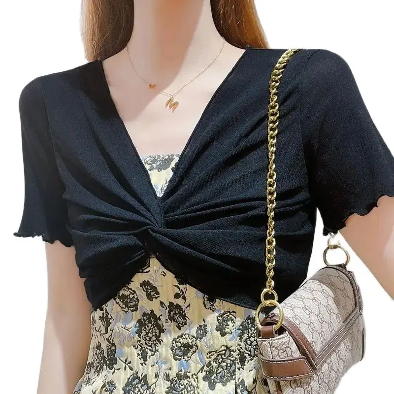 Womens Coat Ladies Short Sleeve Cropped Lace Shrug Bolero Party Evening Elegant Slim Summer Formal Short Jacket Clothes Solid