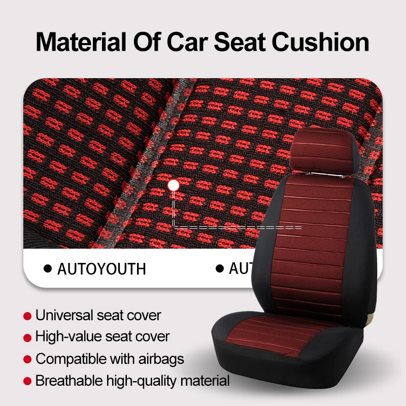 Car Seat Universal Full Cover Styling Car Seat Protector Design Airbag and Rear Split Bench Compatible Covers For NISSAN KIA-RIO smile