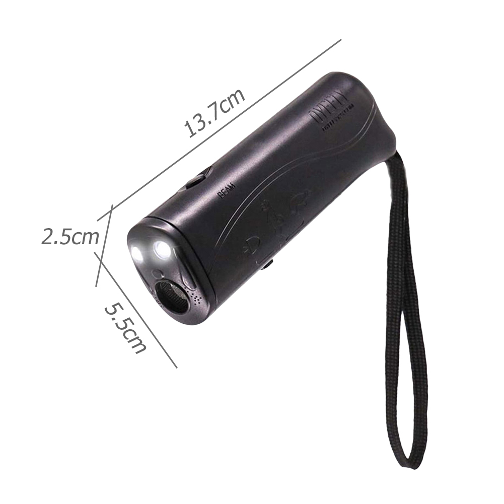 Ultrasonic Bark Arrester Lightweight with LED Flashlight Dog Repeller Trainer Dog Protection Device for Pet Training Accessories