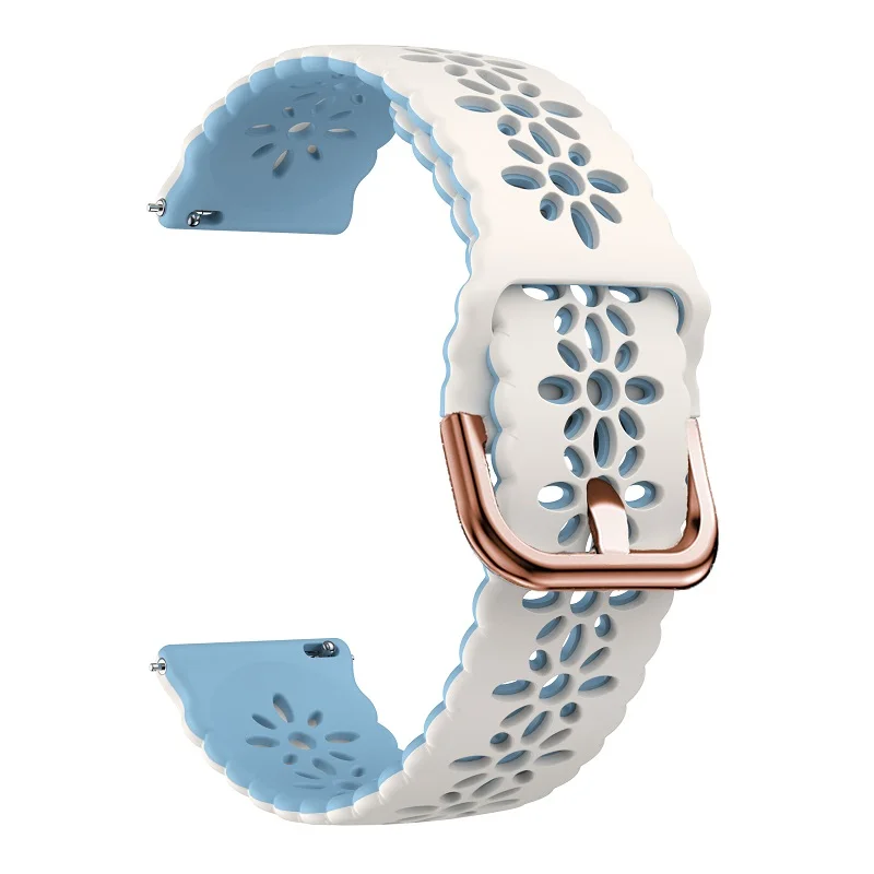 Hot 20mm Silicone Lace Border WatchStrap For Huami Amazfit GTS 4 Mini 3 2e /GTS4 GTS Amazfit Bip 3/U pro GTR 42mm Bracelet Band