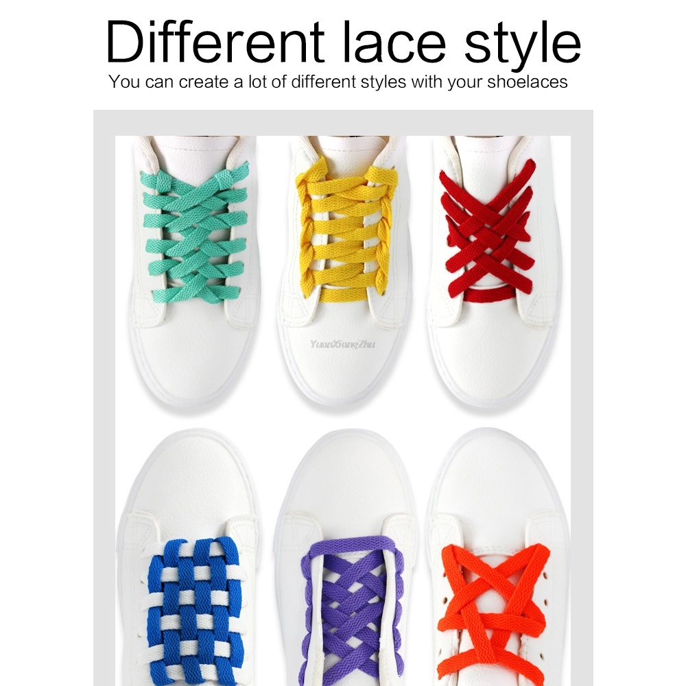 2pcs Thicken Flat Shoe laces Classic Solid Shoelaces for Athletic Running Sneaker Laces Shoes Boot 0.8 CM Width Shoelace String