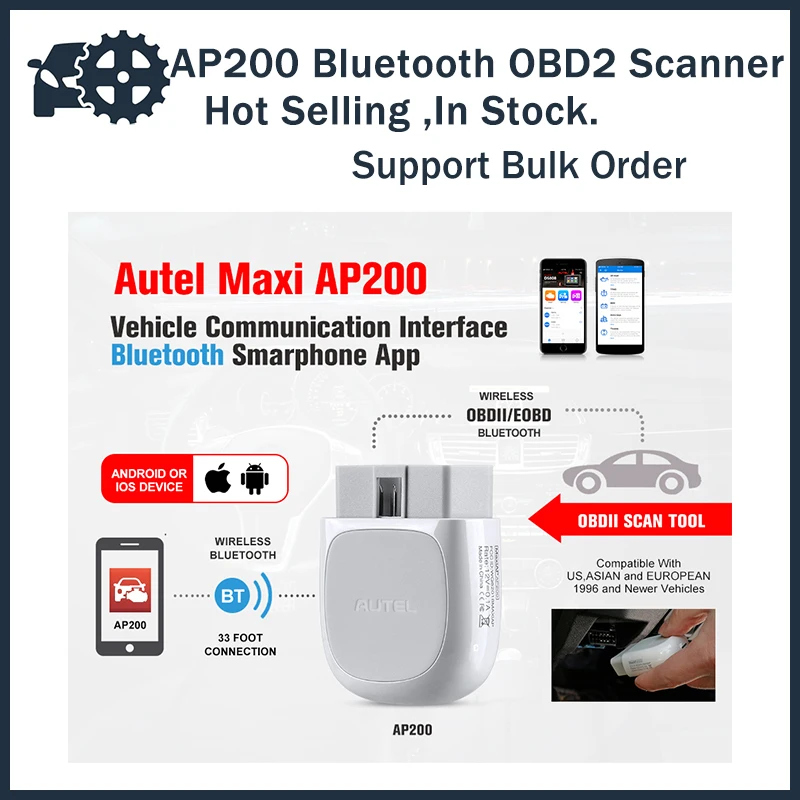 Autel MaxiAP AP200 OBD2 Full Systems Diagnostic Tool Check Engine Light Code Reader 2025 for Family DIYers new Obd2 Scanner autel ap200