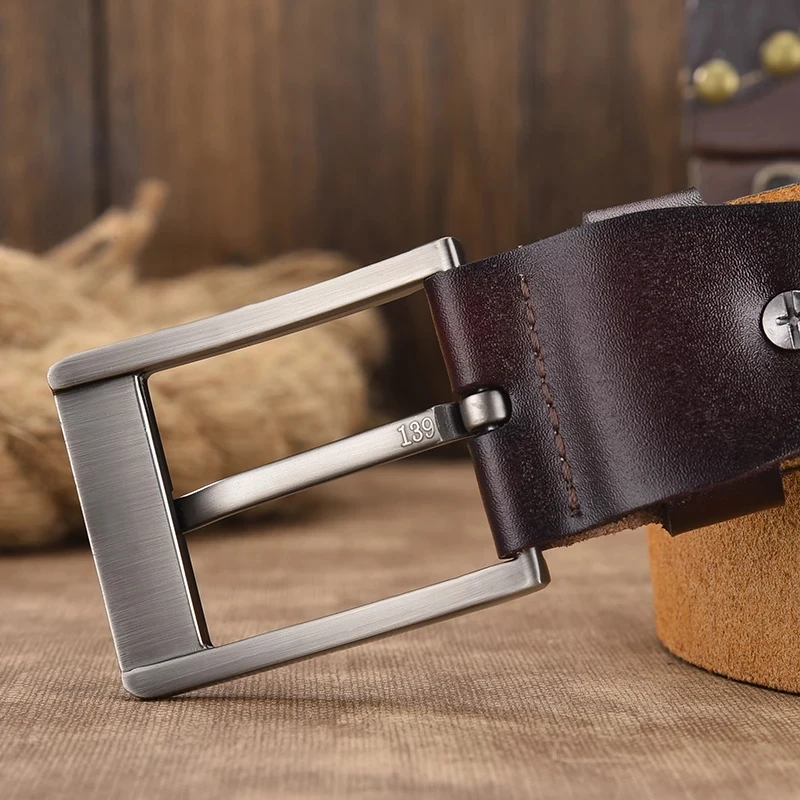 Men Belt Male High Quality 2025 new Leather Belt Men Male Genuine Leather Strap Pin Buckle Fancy Vintage Jeans Free Shipping