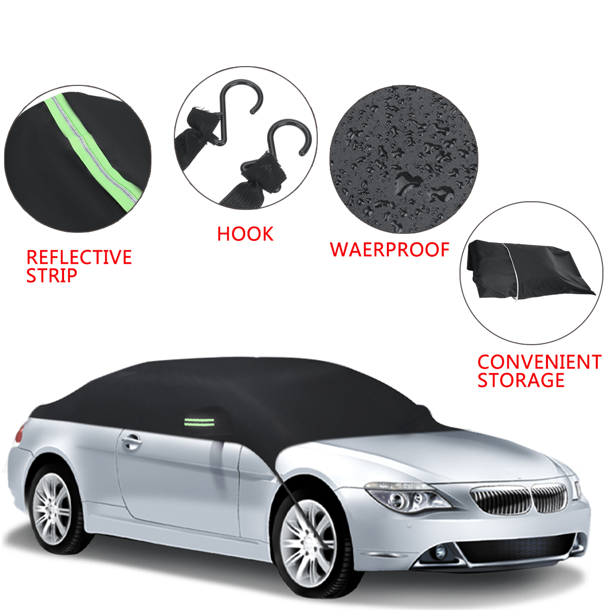 Universal Half Car 2025 Cover Sun Uv Snow Dust Rain new Resistant Durable Covers Car Cover Waterproof Car Sun Shade Cover for Car Care
