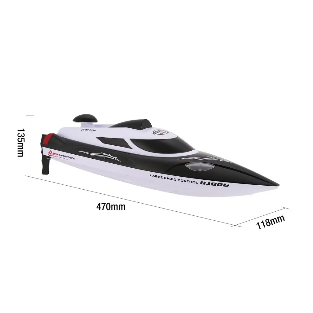 HONGXUNJIE HJ806 47cm 2.4G RC 30km/h High Speed Racing Boat 2025 Water new Cooling System Flipped Omni-directional Voltage Prompt