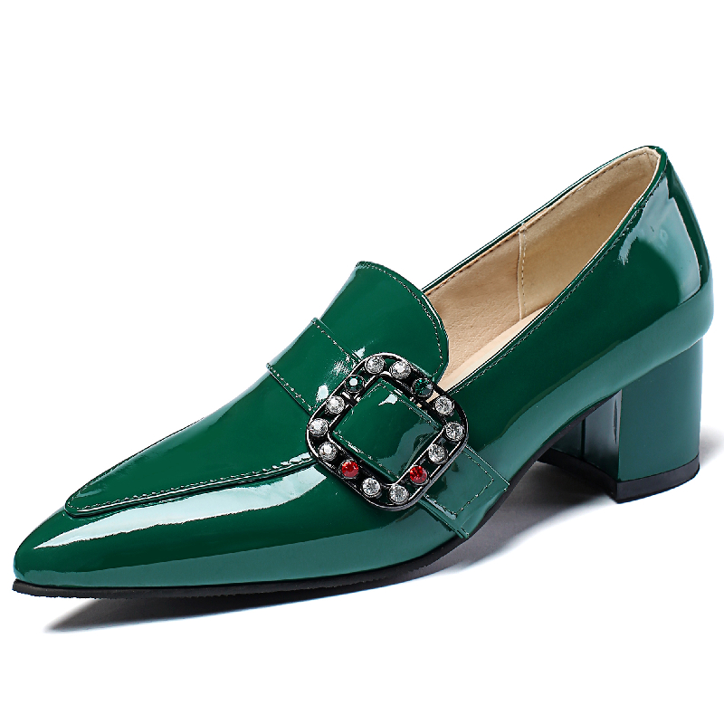 2025 new Medium Elegant Heels Pumps Loafers Woman Nude Green Women's Heeled Sexy Pointed Party Office Wedding Shoes f6cd