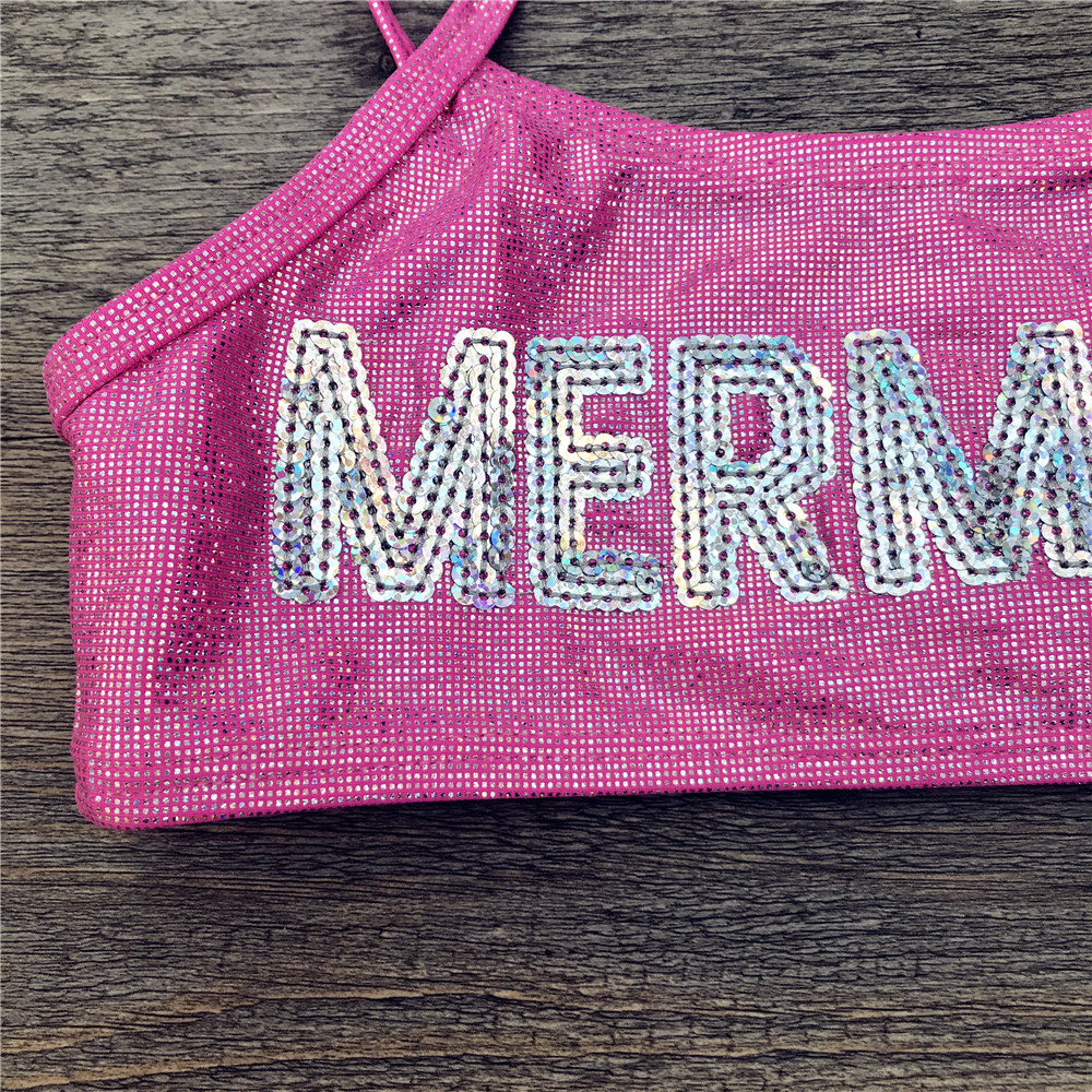 Kids 2 Pieces Swimwear Girls Sequined Hot Gold Bathing Sets Kid Swimming Suit Children Bikinis Baby Set New Biquini Infantil