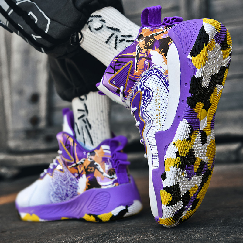 Men Basketball Shoes Women Sneakers High Top Sports Shoe Training Athletic Basket Shoes Couple Basketball Sneakers Size 36-45