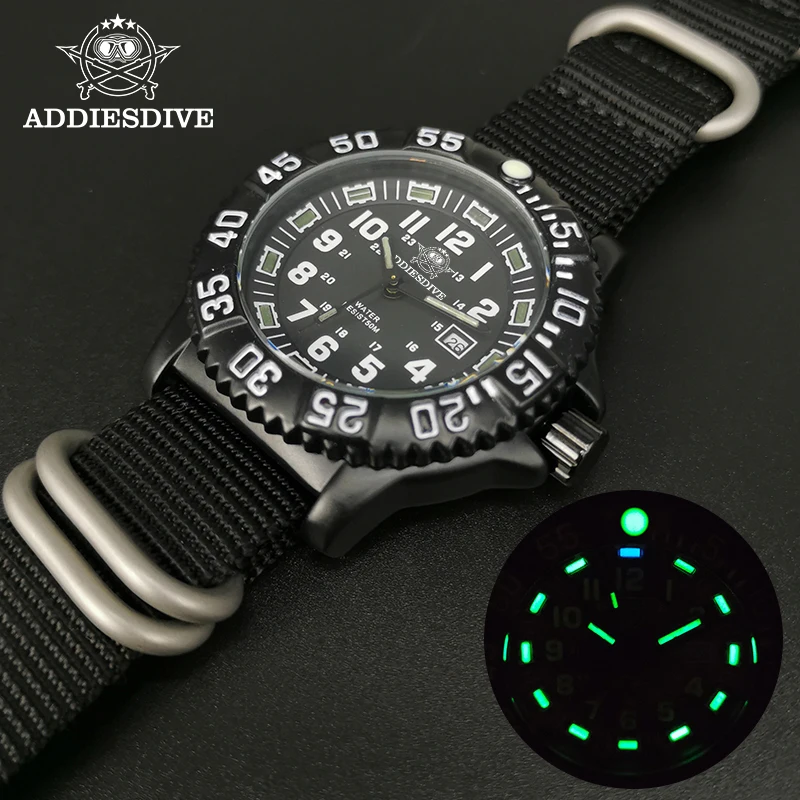 Addies Military Watch Special Forces Outdoor Sports Luminous Classic SEAL Army Wristwatch Man Quartz Watches For Men Waterproof