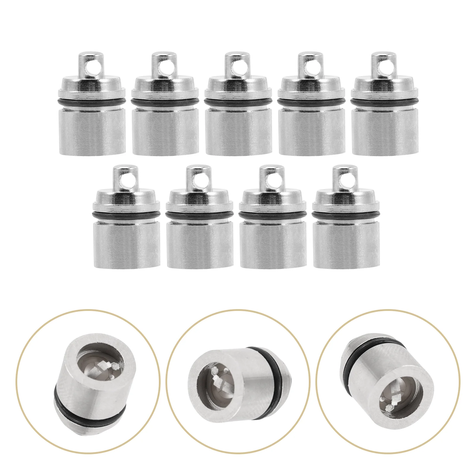 9 Pcs Keychain Light LED Flashlight Mini Small Tiny Pendant Plastic Micro Purse