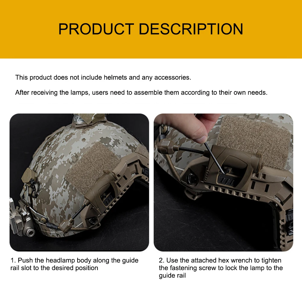 Tactical Helmet Light Mpls Charge Helmet Lamp 4 Modes Green Red IR Laser Hunting Airsoft Military Helmet Flashlight Headlamp
