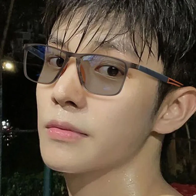 Sports Photochromic Myopia Glasses Unisex Flexible TR90 Outdoor UV Sunglasses Eyewear Men Women Ultralight Near Sight Eyeglasses