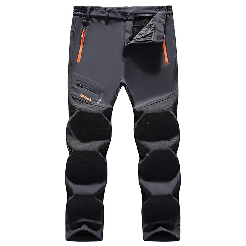 Men's Hiking Snow Waterproof Pants Skiing Winter Insulated Fleece lined Outdoor Water Repellent Camping,Walking,Fishing Trousers