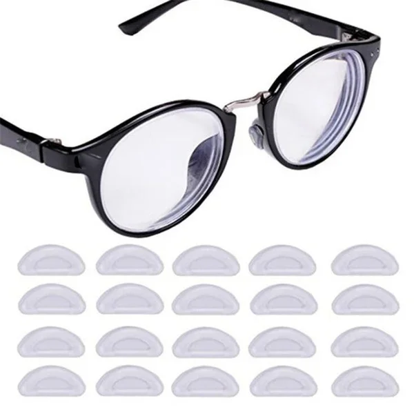 10/20pcs Glasses Nose Pads Adhesive Silicone Nose Pads Non-slip Transparent Nosepads Glasses Eyeglasses Eyewear Accessories