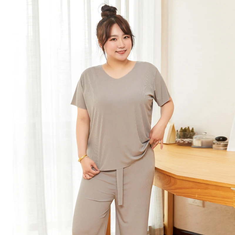 Plus Size Pajamas Woman For Women 4xl 5xl 6xl De Verano Para Mujer Nuevo En Pijamas New In Women's Sleepwear Sets Loungewear pj