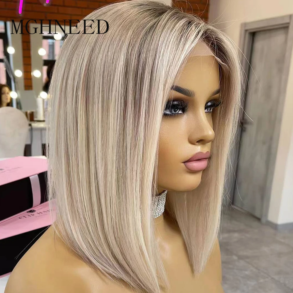 Bob highlight color hair 360 13x4 13x6