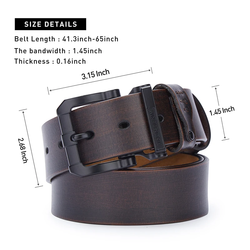Genuine High Quality Leather Belt Men Vintage 2025 Metal Pin Buckle Design Belts Brand Strap for new Jeans Designer Strap W71778