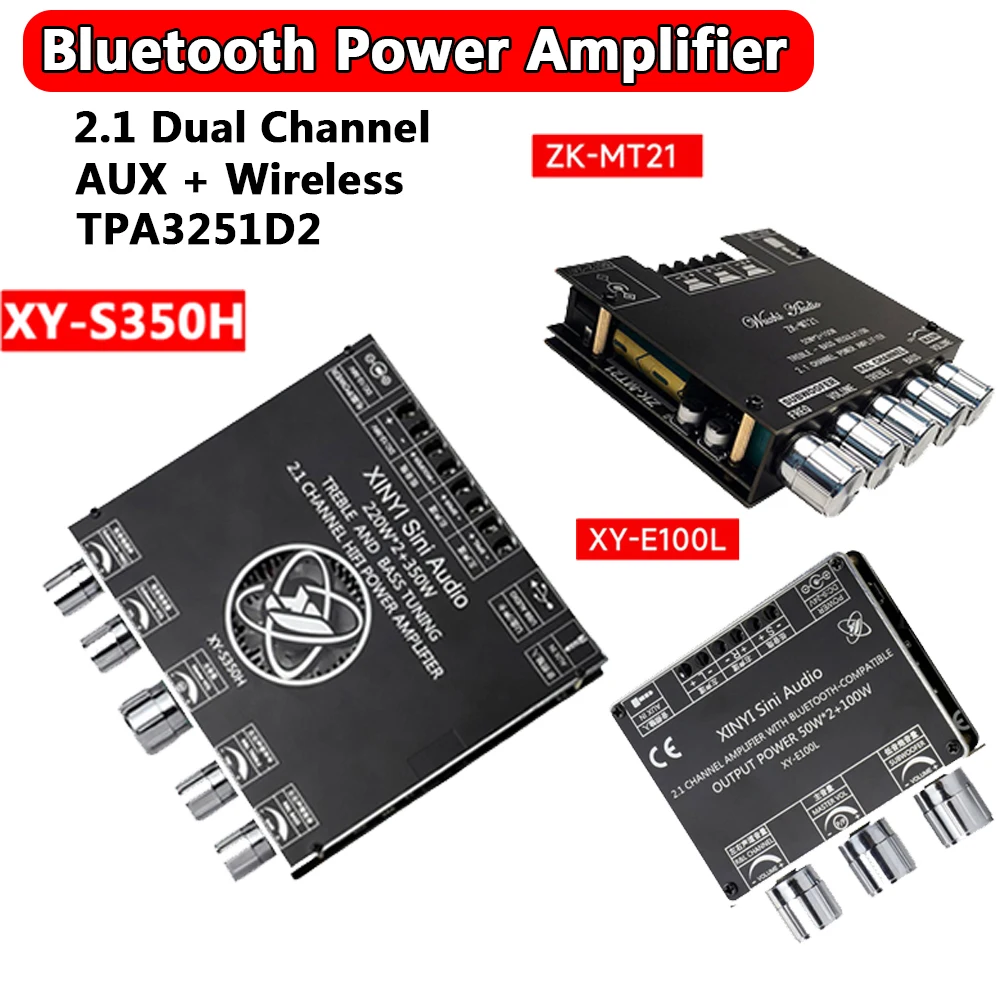 XY-S350H 220Wx2+350W Amplifier Bluetooth-Compatible+AUX+Sound Card Subwoofer Set
