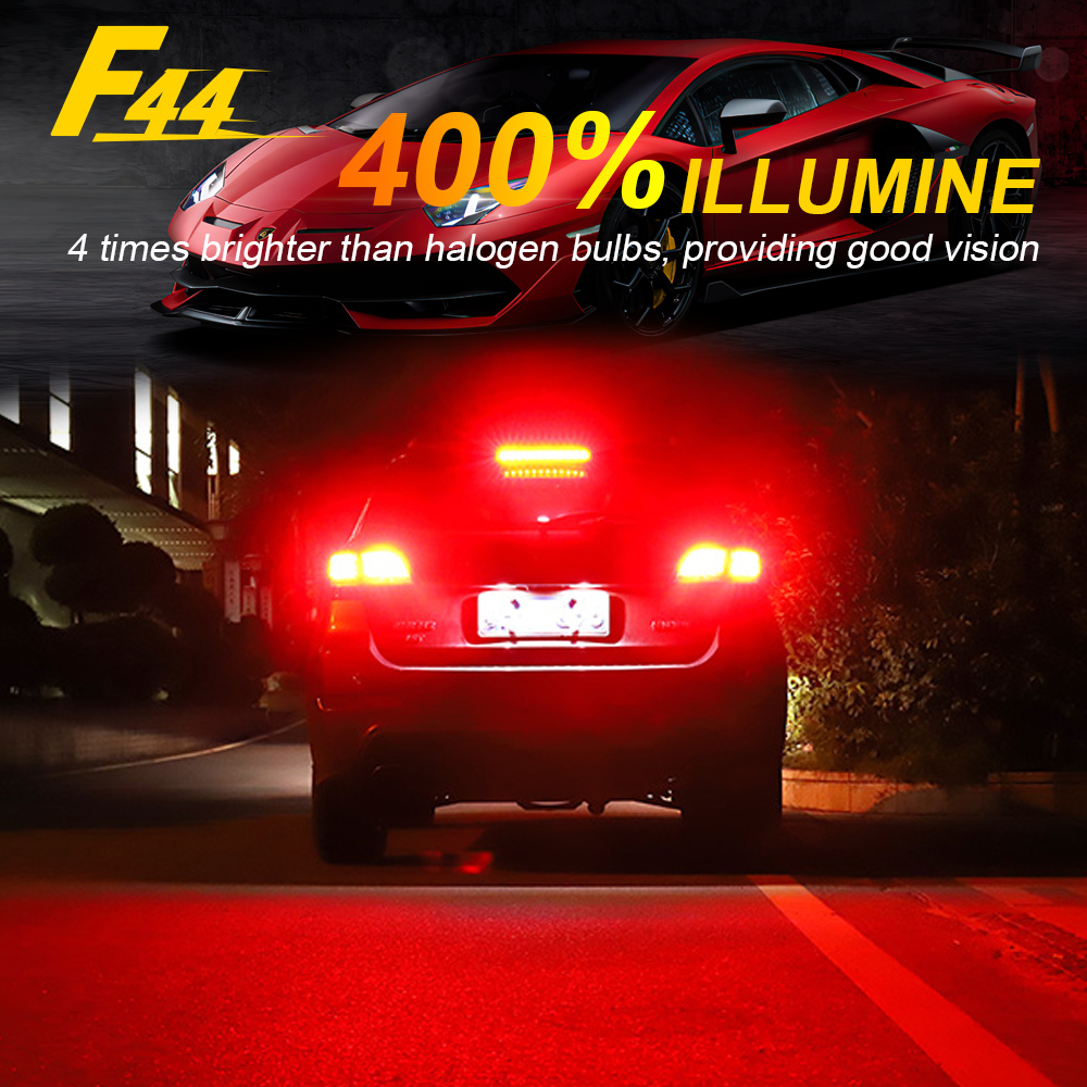 BMTxms 2Pcs 1156 P21W LED BA15S T20 W21/5W 7443 For LADA DRL P21/5W P27/5W Car Brake Stop Light 7440 BAY15D W21W 1157 Red White