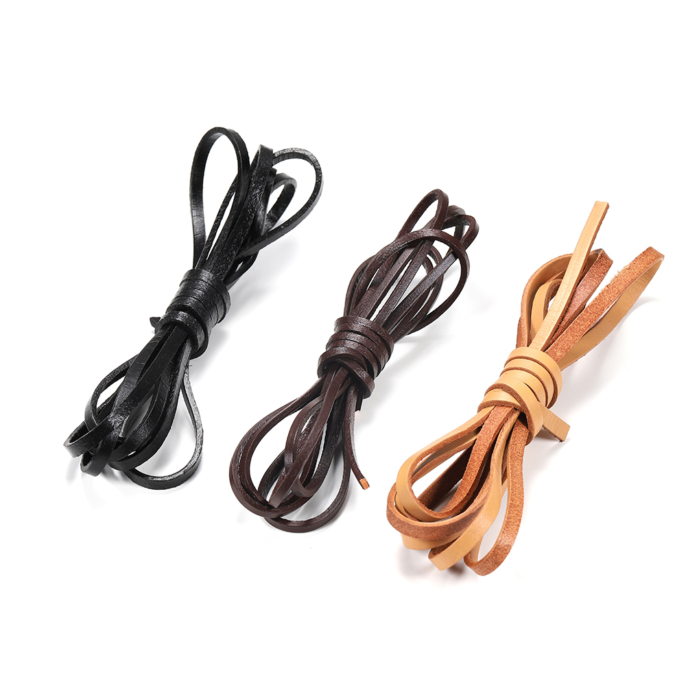 2 Meters 2-10mm High Quality Retro Flat Genuine Cow Leather Cord Rope Strap Bracelet Necklace for DIY Jewelry Making Accessories